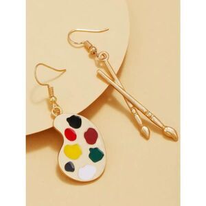 Artist Palette & Brush Drop Earrings A1858
